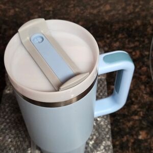 40 oz Insulated Tumbler with Handle & Straw | Stanley-Style | BPA Free